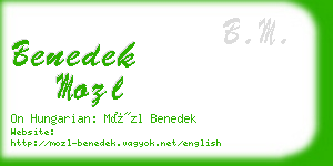 benedek mozl business card